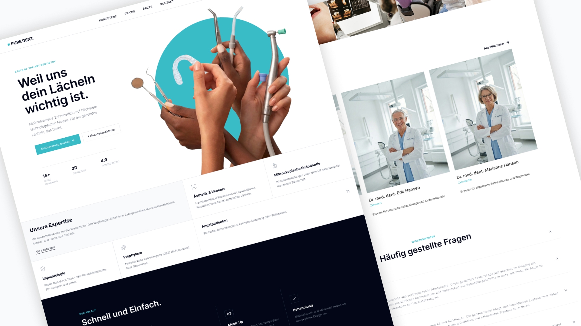 Bild der Webseite von Pure Dent