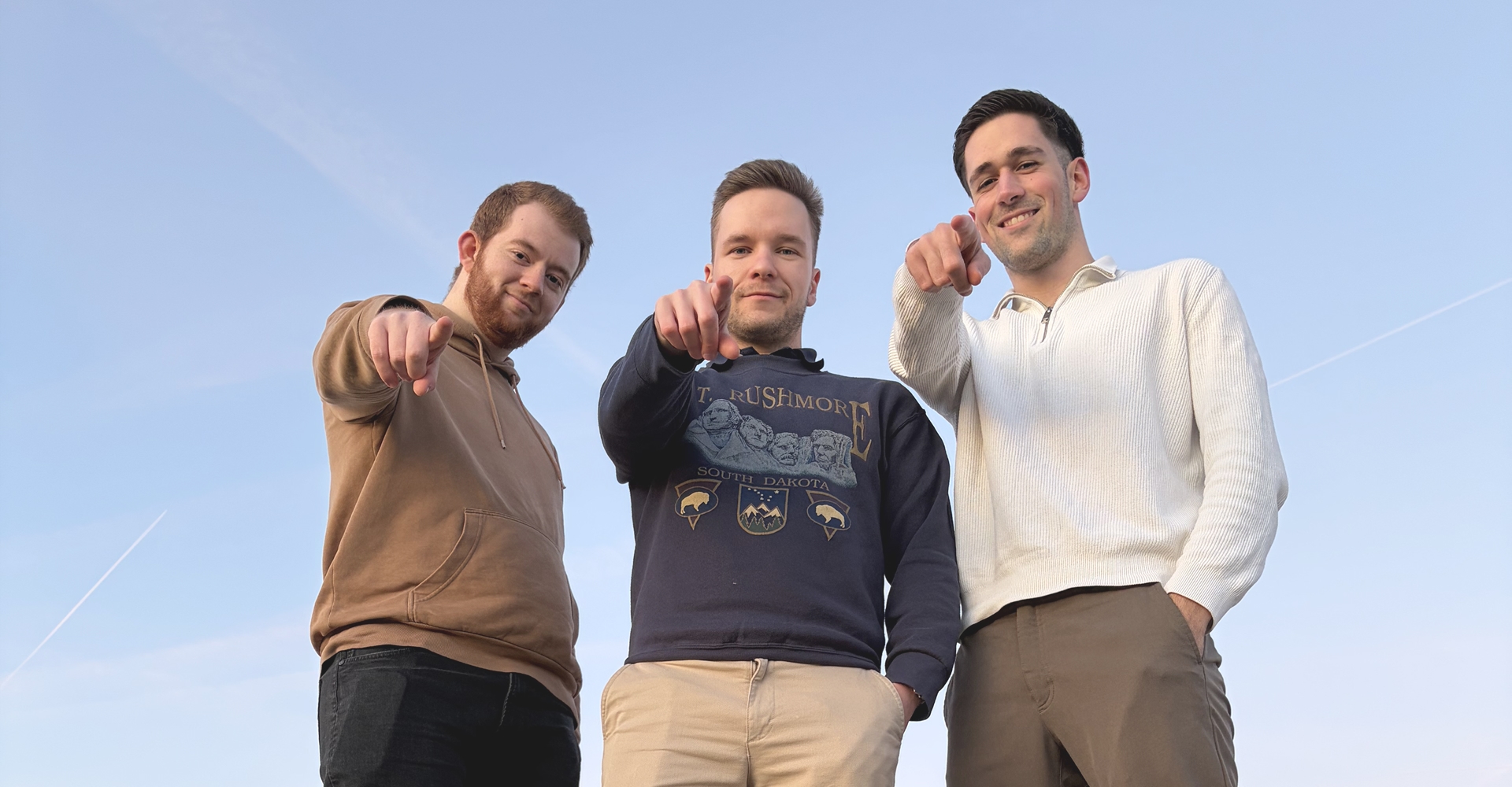 Team Bild von den drei Gründern von Lixify